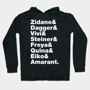 Final Fantasy 9 Characters (White Text) Hoodie